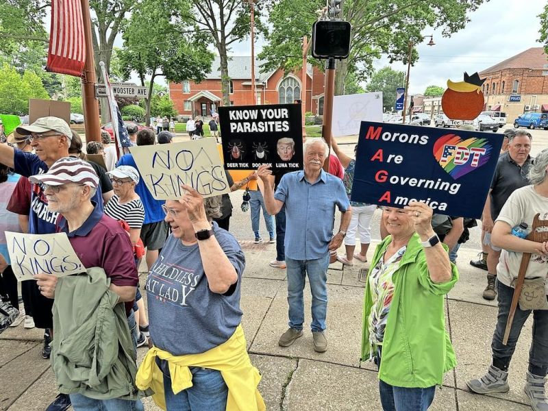Local residents join national No Kings Day protest to defend democracy