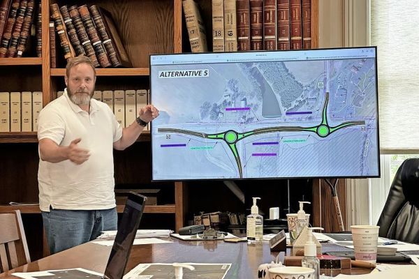 Commissioners hope county has input in proposed roundabout